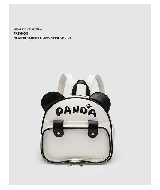 2025 Cute Panda Ita Bag - Original Large-Capacity Two-Tone Backpack, Kawaii School Bag for Students and Anime Fans