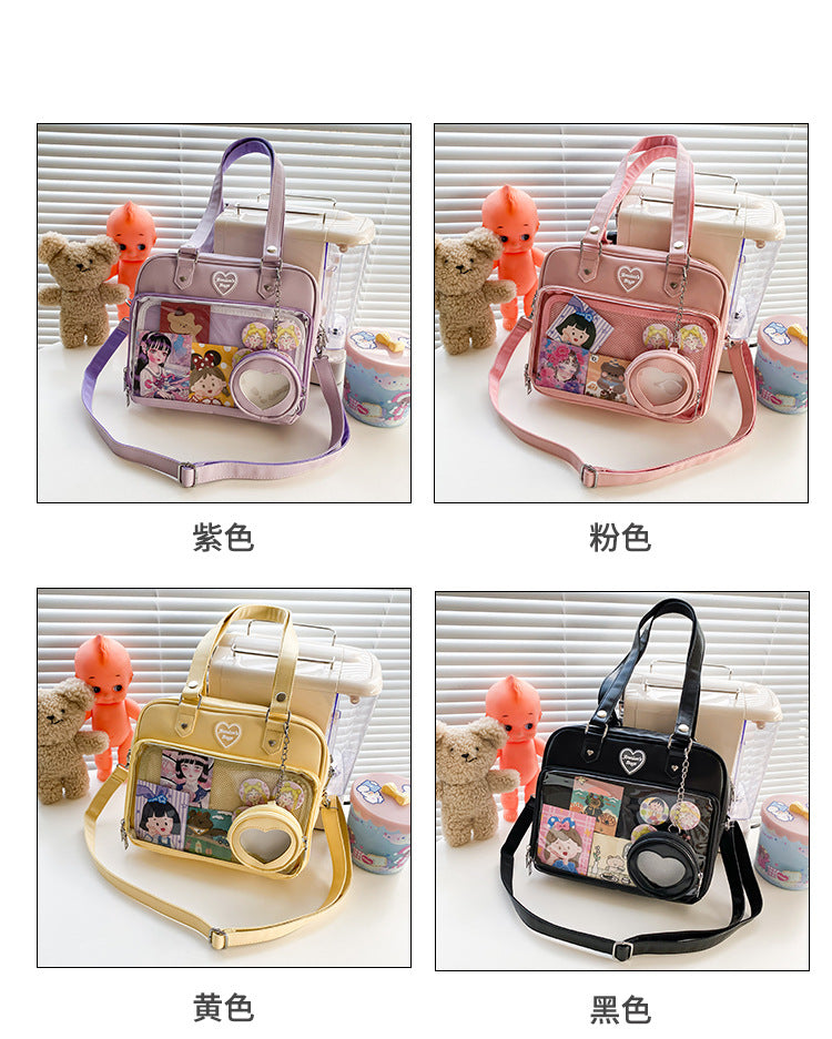 Kawaii Clear Window Ita Bag - JK Style Crossbody Display Purse