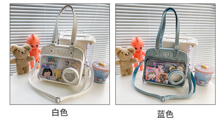 Kawaii Clear Window Ita Bag - JK Style Crossbody Display Purse