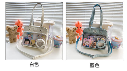 Kawaii Clear Window Ita Bag - JK Style Crossbody Display Purse