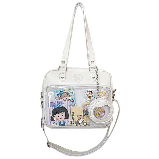 Kawaii Clear Window Ita Bag - JK Style Crossbody Display Purse