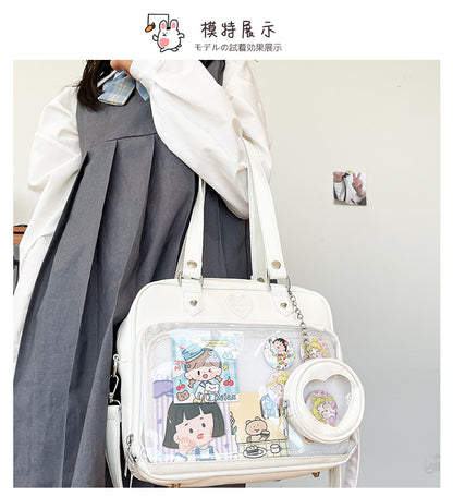 Kawaii Clear Window Ita Bag - JK Style Crossbody Display Purse