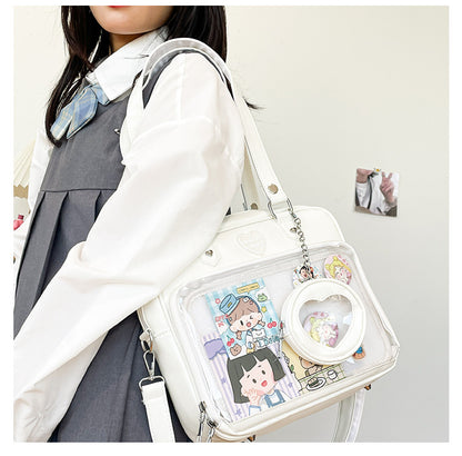 Kawaii Clear Window Ita Bag - JK Style Crossbody Display Purse