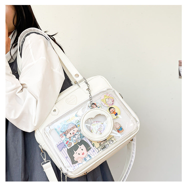 Kawaii Clear Window Ita Bag - JK Style Crossbody Display Purse