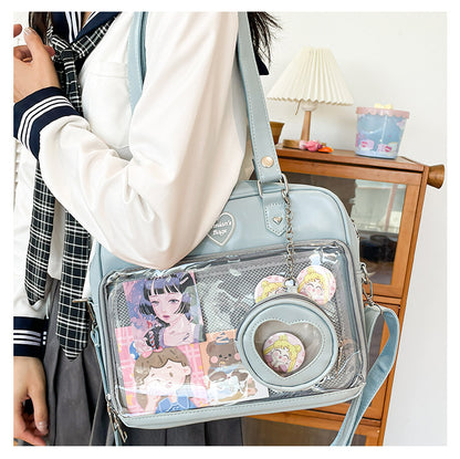 Kawaii Clear Window Ita Bag - JK Style Crossbody Display Purse