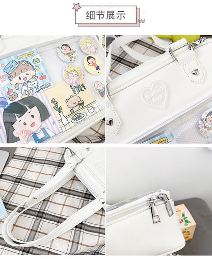 Kawaii Clear Window Ita Bag - JK Style Crossbody Display Purse