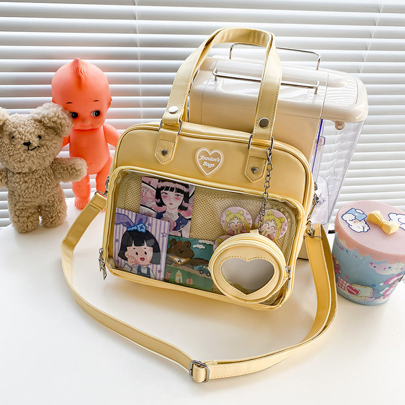 Kawaii Clear Window Ita Bag - JK Style Crossbody Display Purse