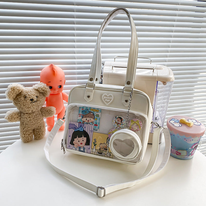 Kawaii Clear Window Ita Bag - JK Style Crossbody Display Purse