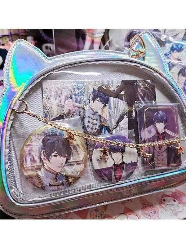 Kawaii Cat Ita Bag - Display Crossbody Purse with Free Badge Board