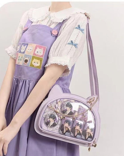 Kawaii Cat Ita Bag - Display Crossbody Purse with Free Badge Board