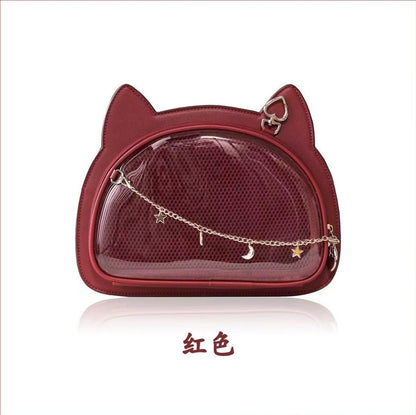 Kawaii Cat Ita Bag - Display Crossbody Purse with Free Badge Board