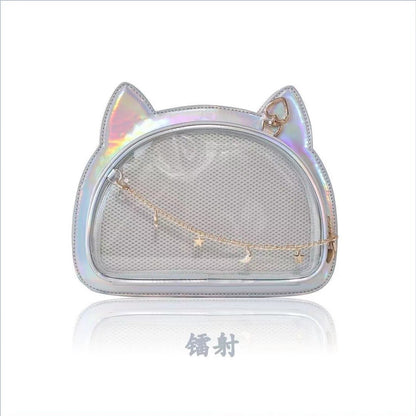 Kawaii Cat Ita Bag - Display Crossbody Purse with Free Badge Board