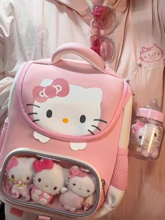 Hello Kitty Backpack with Display Window - Kawaii School Bag