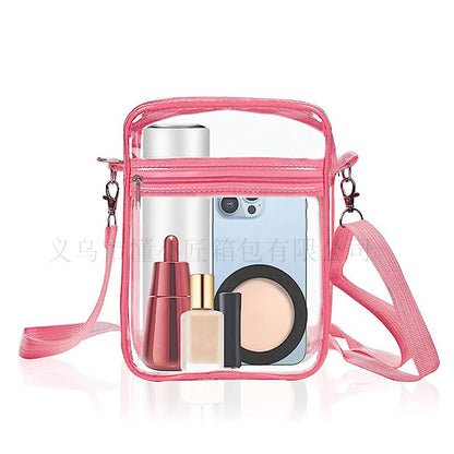 Stadium Approved Clear Bag - Chic Transparent Crossbody for Games & Concerts