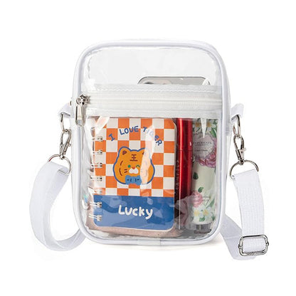 Stadium Approved Clear Bag - Chic Transparent Crossbody for Games & Concerts