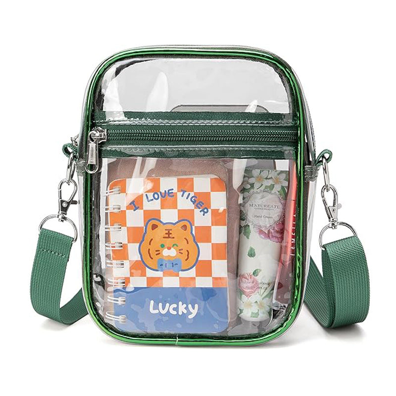 Stadium Approved Clear Bag - Chic Transparent Crossbody for Games & Concerts