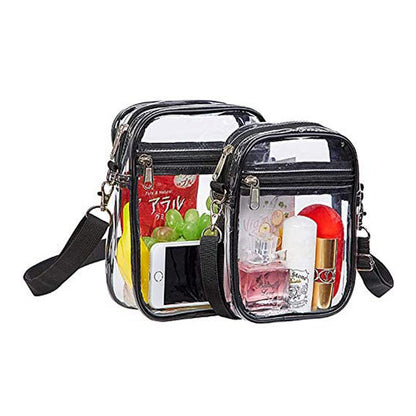 Stadium Approved Clear Bag - Chic Transparent Crossbody for Games & Concerts