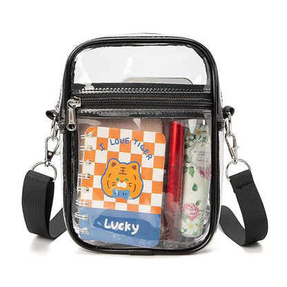 Stadium Approved Clear Bag - Chic Transparent Crossbody for Games & Concerts