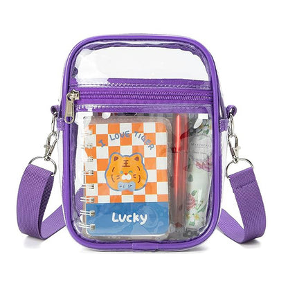 Stadium Approved Clear Bag - Chic Transparent Crossbody for Games & Concerts